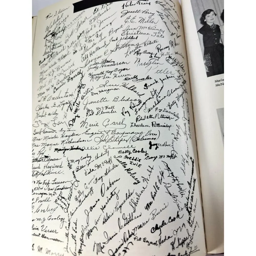 1955 Tiger Tales Tuttle High School Tuttle Oklahoma OK Yearbook Hardcover